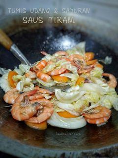 Foto resep Tumis Udang & Sayuran Saus Tiram