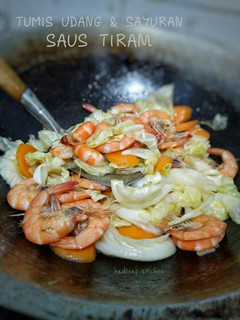 Foto resep Tumis Udang & Sayuran Saus Tiram