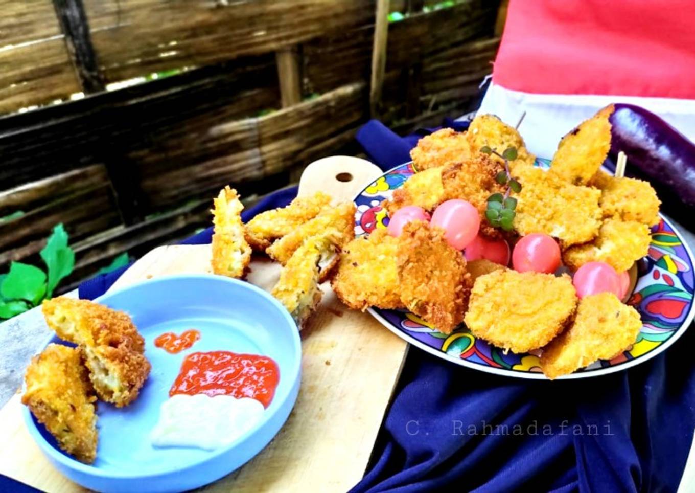 Sate Terong & Telur Puyuh Saus Merah Putih