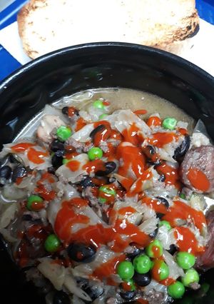 A picture of Double Bean and Beef Soup.