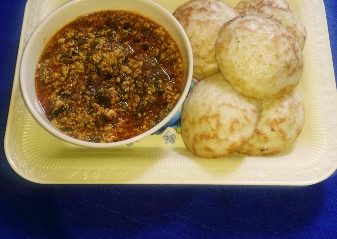 Masa with soy bean soup