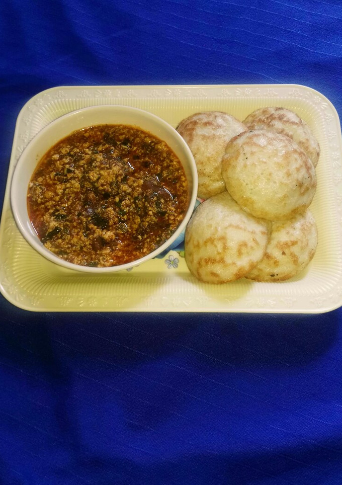 A picture of Masa with soy bean soup.