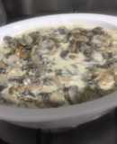Pechuga de pollo en salsa de ajo y champiñones
