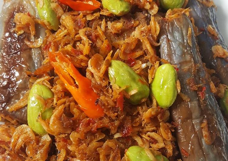 Resep Terong Balado Udang Rebon Pete Oleh Yorie Annisa Cookpad