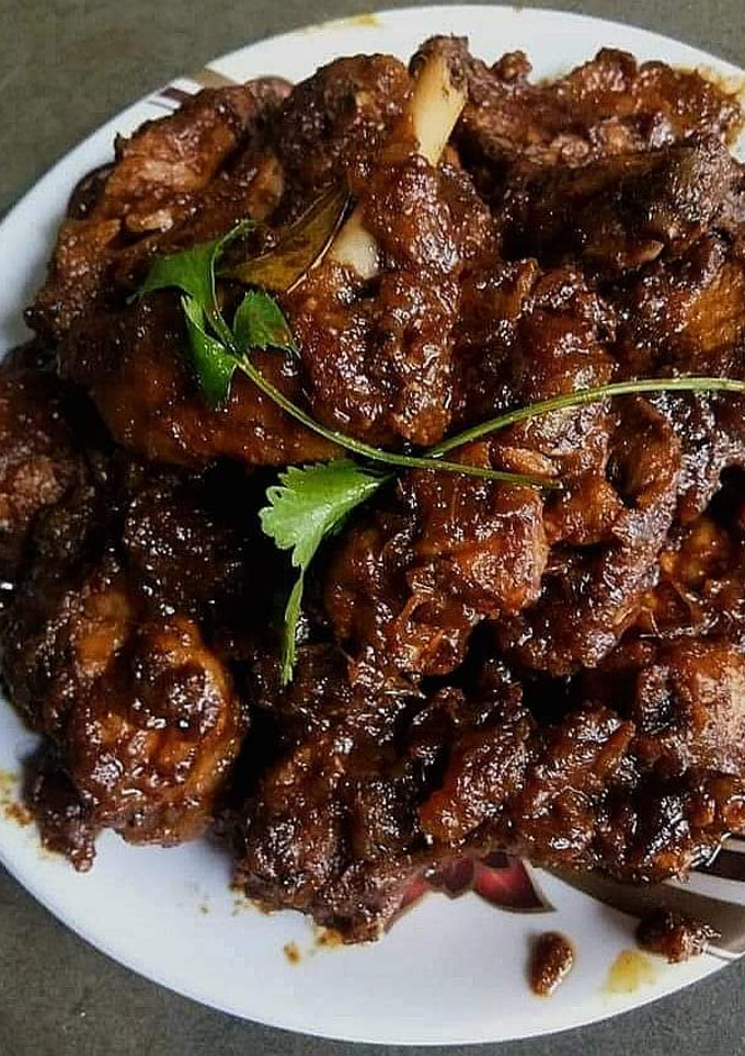 மட்டன் நெய் ரோஸ்ட்(mutton ghee roast) செய்முறை முக்கிய புகைப்படம்