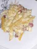 Penne carbonara la cuptor