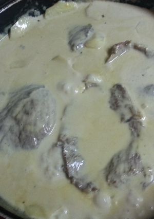 Una foto de Bifes a la crema con mostaza