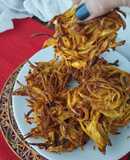 Bhajis de cebolla, receta india {en freidora de aire}