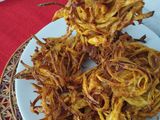 Bhajis de cebolla, receta india {en freidora de aire}