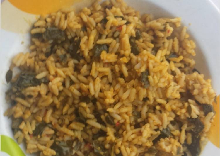 Recipe: Perfect Jallof rice with moringa leaf This is A Recipe That Has Been Tested From Best My Grandma's Recipe !!