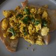 Scrambled Tofu (eggs) on toast