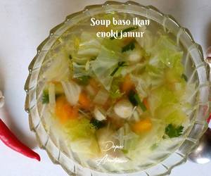 Siap Saji Soup baso ikan enoki jamur Enak Sempurna