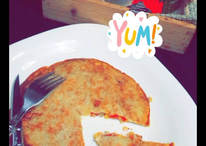 Hash brown cheese omelette Recipe