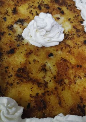 صورة لوصفة بسبوسه محشيه بالقشطه 😋
