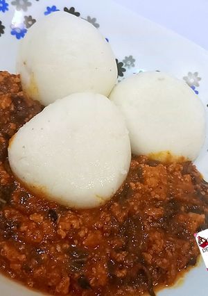 A picture of Hospital leaf /awara soup.