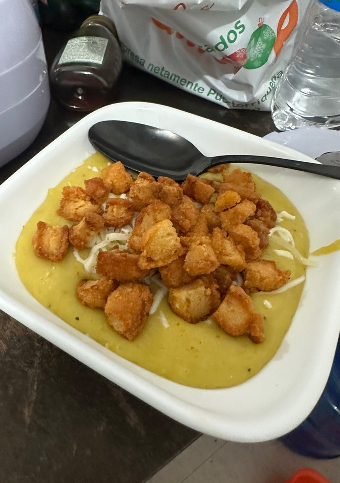 Una foto de Crema de plátano