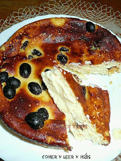 Una foto de Tarta de queso con pasas