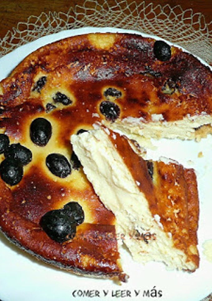 Una foto de Tarta de queso con pasas