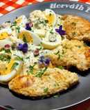 Gombás - avokádós tojás saláta, kaukázusi csirkemellel