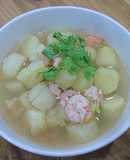 Canh khoai từ nấu tôm