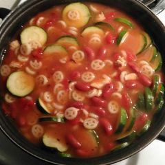 Zucchini & Bean Soupa A picture of Zucchini & Bean Soupa.