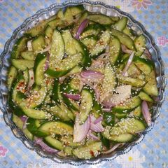 A picture of Spicey cucumber salad.