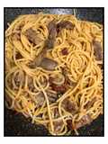 Leftover Miso Steak Aglio Olio Pasta