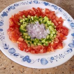 A picture of Three color salad.