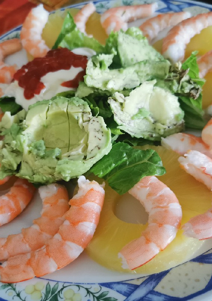 Una foto de Ensalada tropical a mi manera