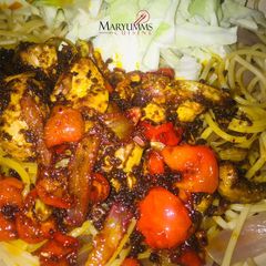 A picture of PASTA AND PALMOIL LEMON CHICKEN SAUCE🌶 by maryumms_cuisine🌸.