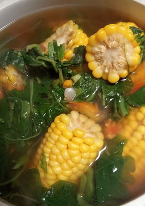 Foto resep Kuah bening bayam jagung
