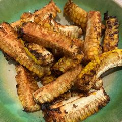 BBQ corn “ribs” A picture of BBQ corn “ribs”.