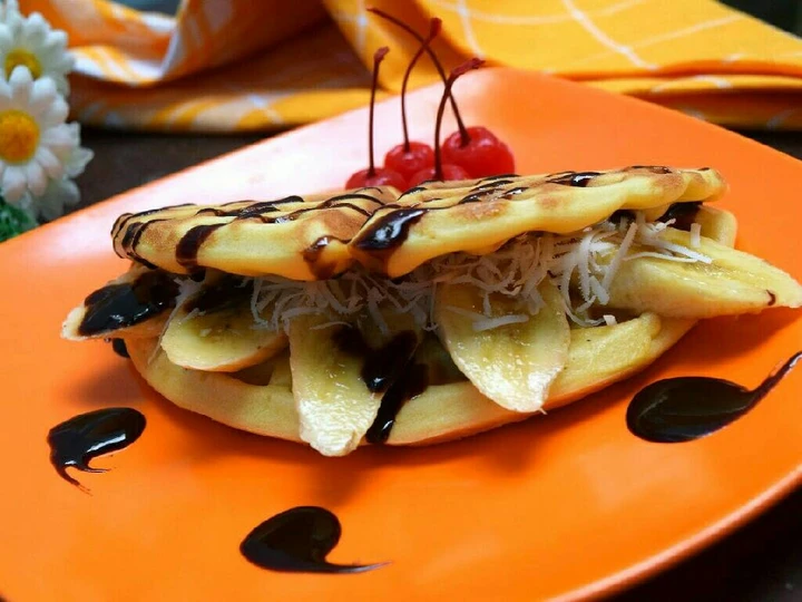Langkah Mudah untuk Membikin Resep  Waffle Pisang Keju yang Menggugah Selera, Enak Banget