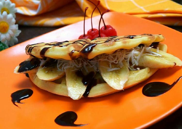 Waffle Pisang Keju