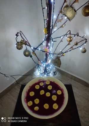 صورة لوصفة حلى الجيلي بقطع الموز 😋🌹🎄❤️