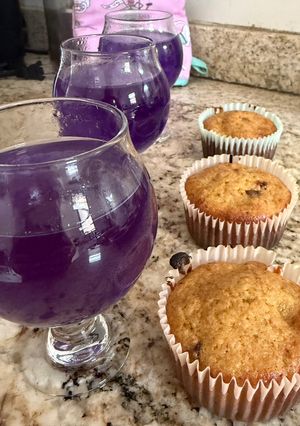 A picture of Butterfly pea tea 🫖.