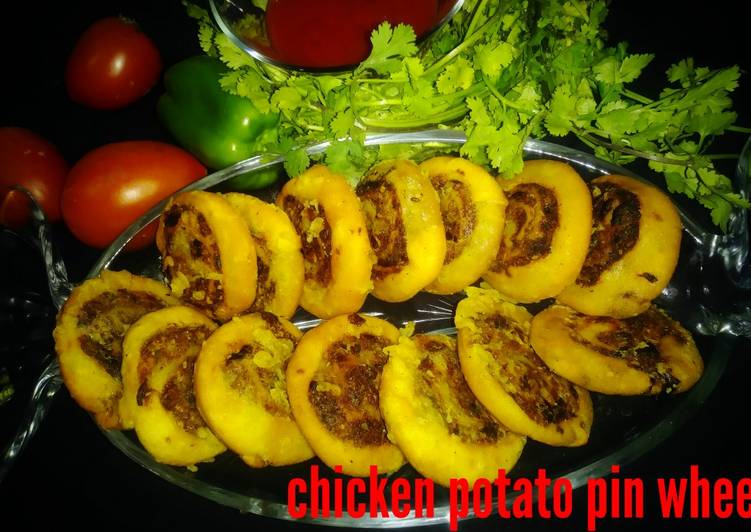 Recipe of Quick Chicken potato pin wheel