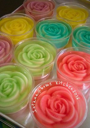 Foto resep Puding kaca mawar