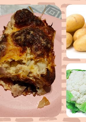 Une photo de Gratin de chou-fleur et pommes de terre