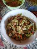 Tumis labu siam &tempee