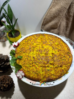 عکسی از دستور کوکو سیب زمینی و کدو 🥒🧄🥔