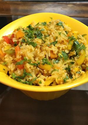 A picture of Vegetable pulav.