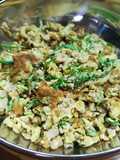 ไข่เจียวชะอม คีโต ทานกับน้ำพริกกะปิ ผักลวก