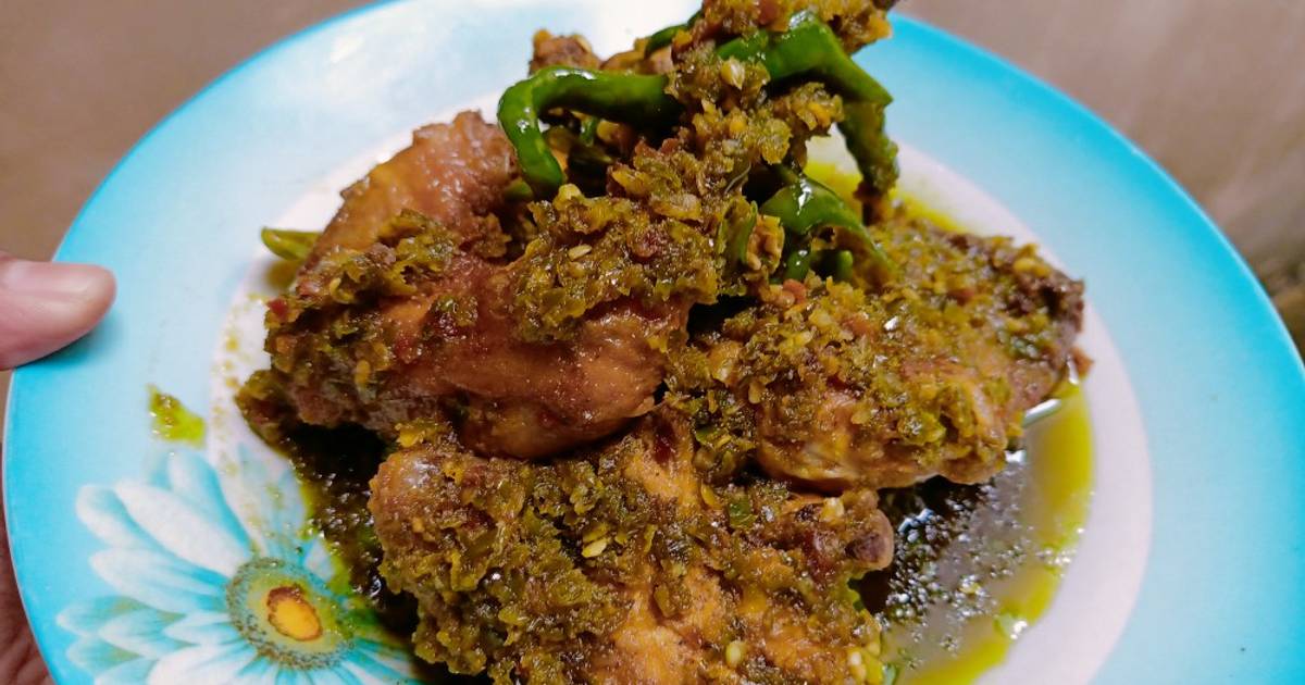 Resep AYAM SAMBAL HIJAU atau AYAM LADO IJO oleh DEvi Sya 