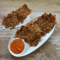 A picture of Sweet potato pancake.