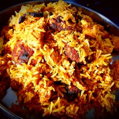 A picture of Egg Tomato Rice (South Indian Style).