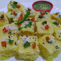 A picture of खमण ढोकळा (khaman dhokla recipe in marathi).