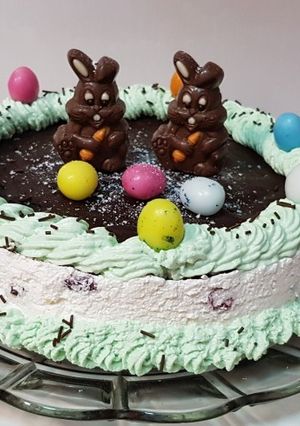 O poză a rețetei Cheesecake cu merișoare.