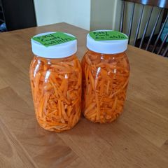 Sweet Pickled Carrots A picture of Sweet Pickled Carrots.