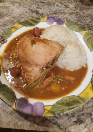 A picture of Brad's chicken and sausage gumbo.